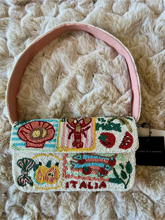 America and Beyond Handbags - NWT New Release Viral Beaded Italia Shoulder Bag